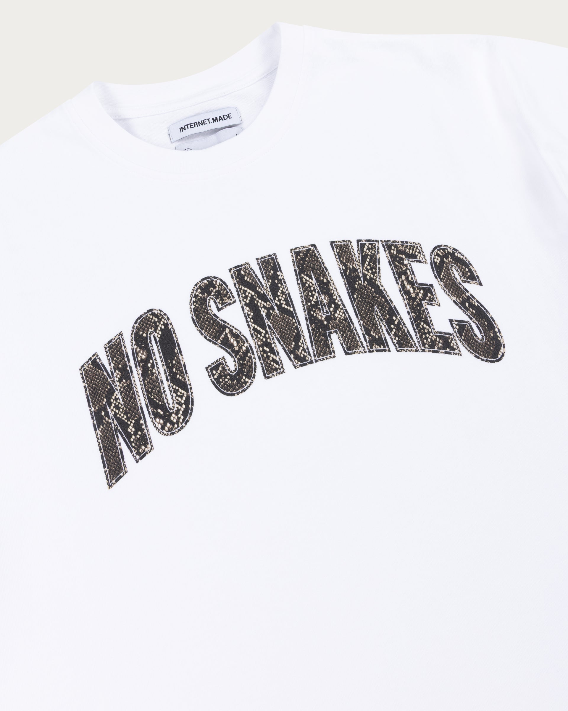 No Snakes Snakeskin T-Shirt / White