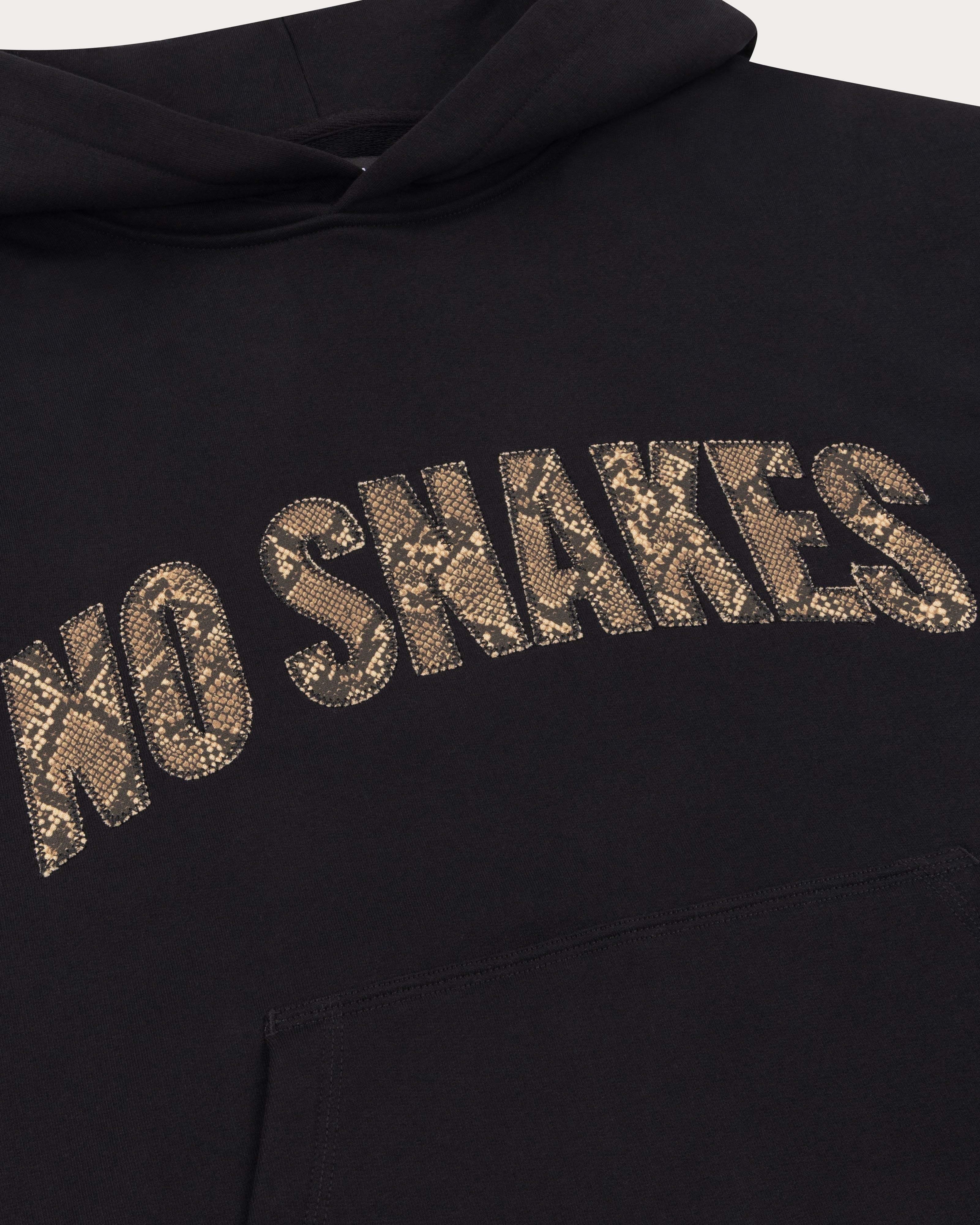 No Snakes Just Ladders Snakeskin Hoodie - Black – Internet Made