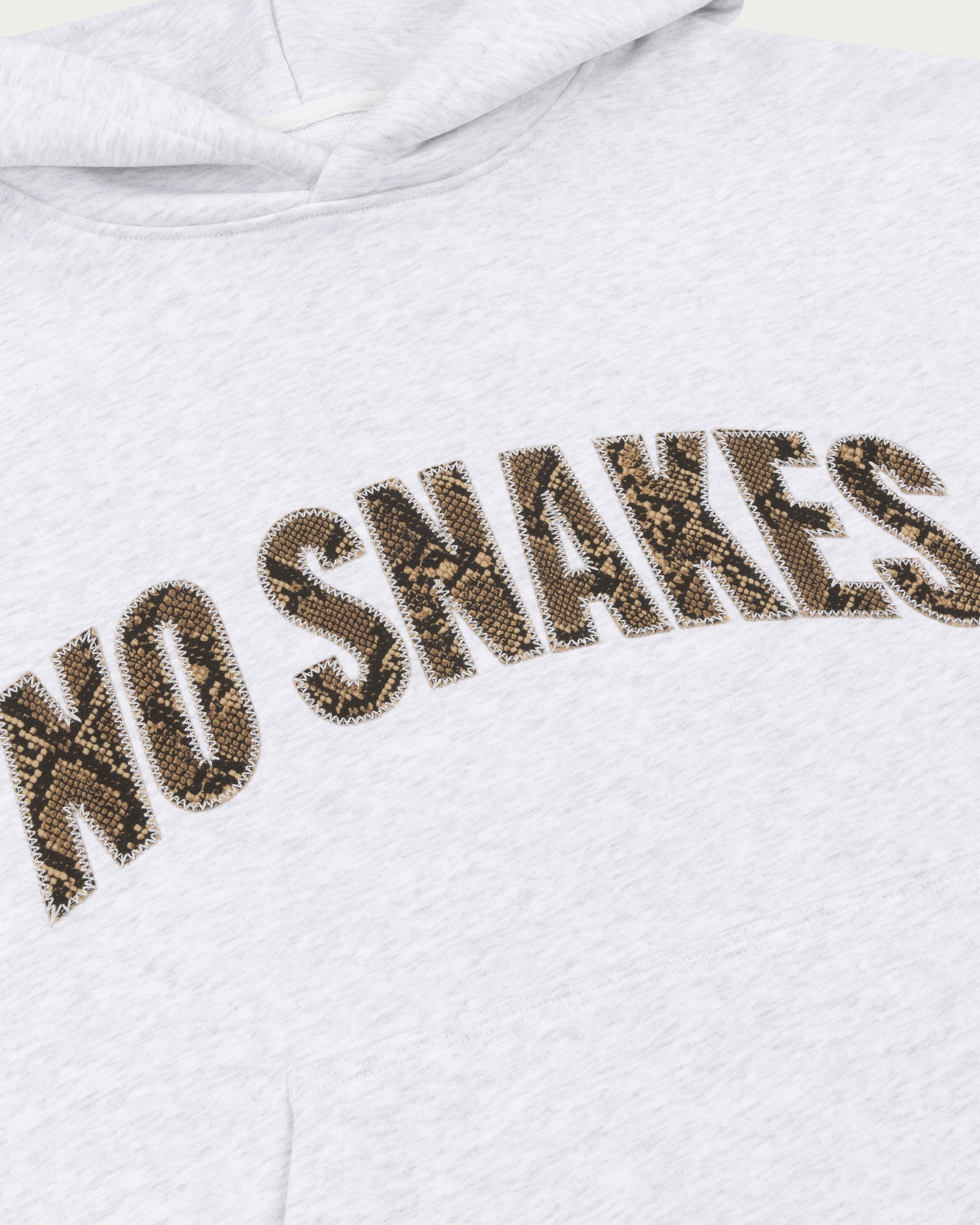No Snakes Snakeskin Hoodie / Light Grey Marl