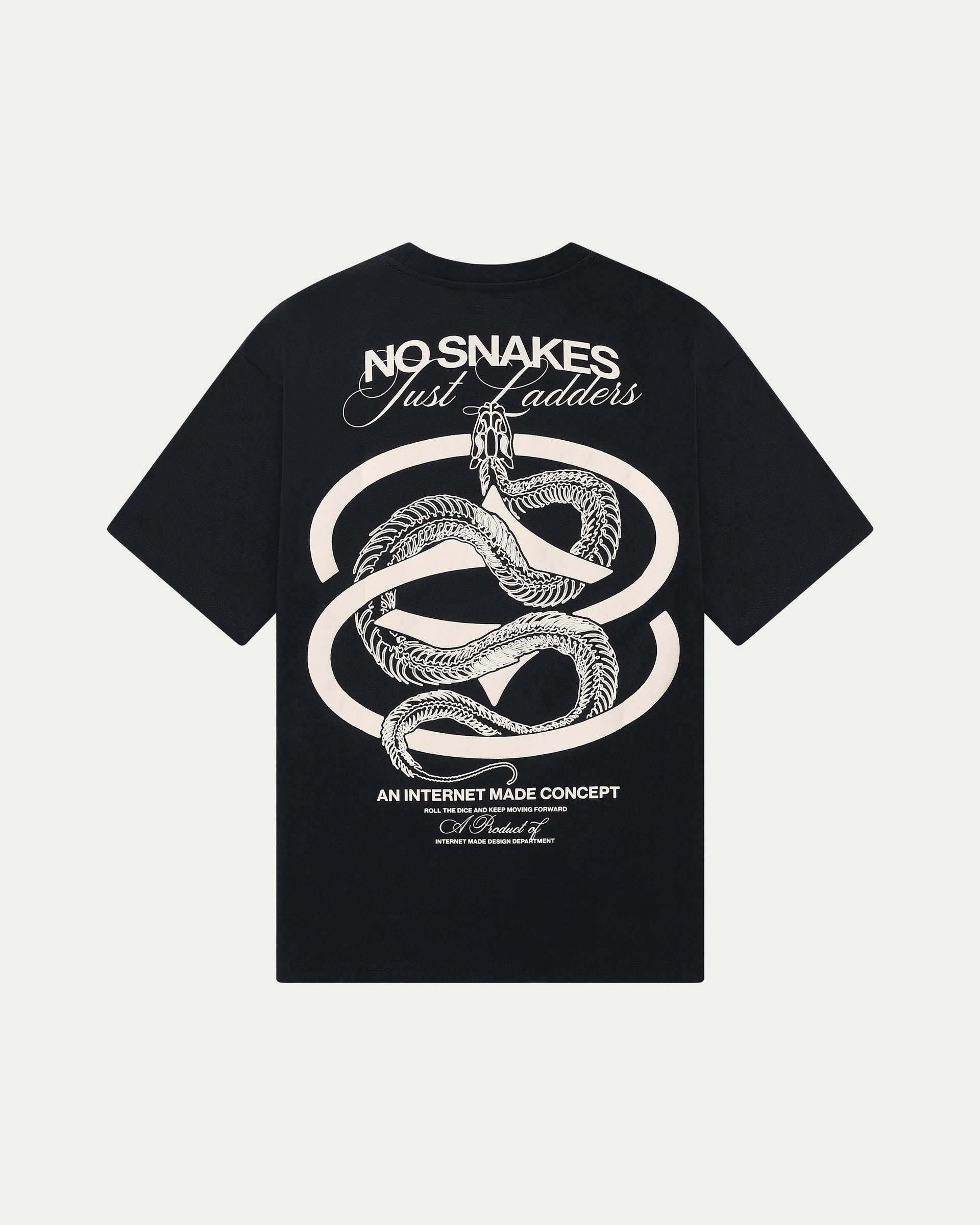 No Snakes Just Ladders Skeleton T-Shirt / Vintage Black