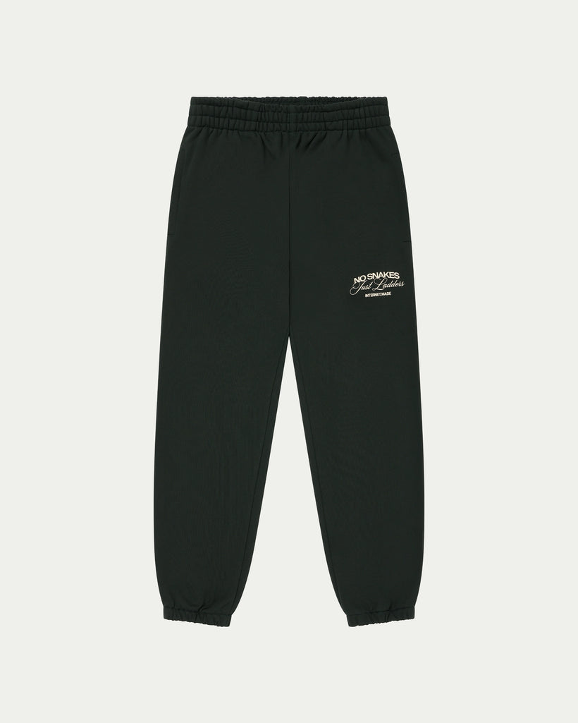 No Snakes Skeleton Sweatpants / Dark Green