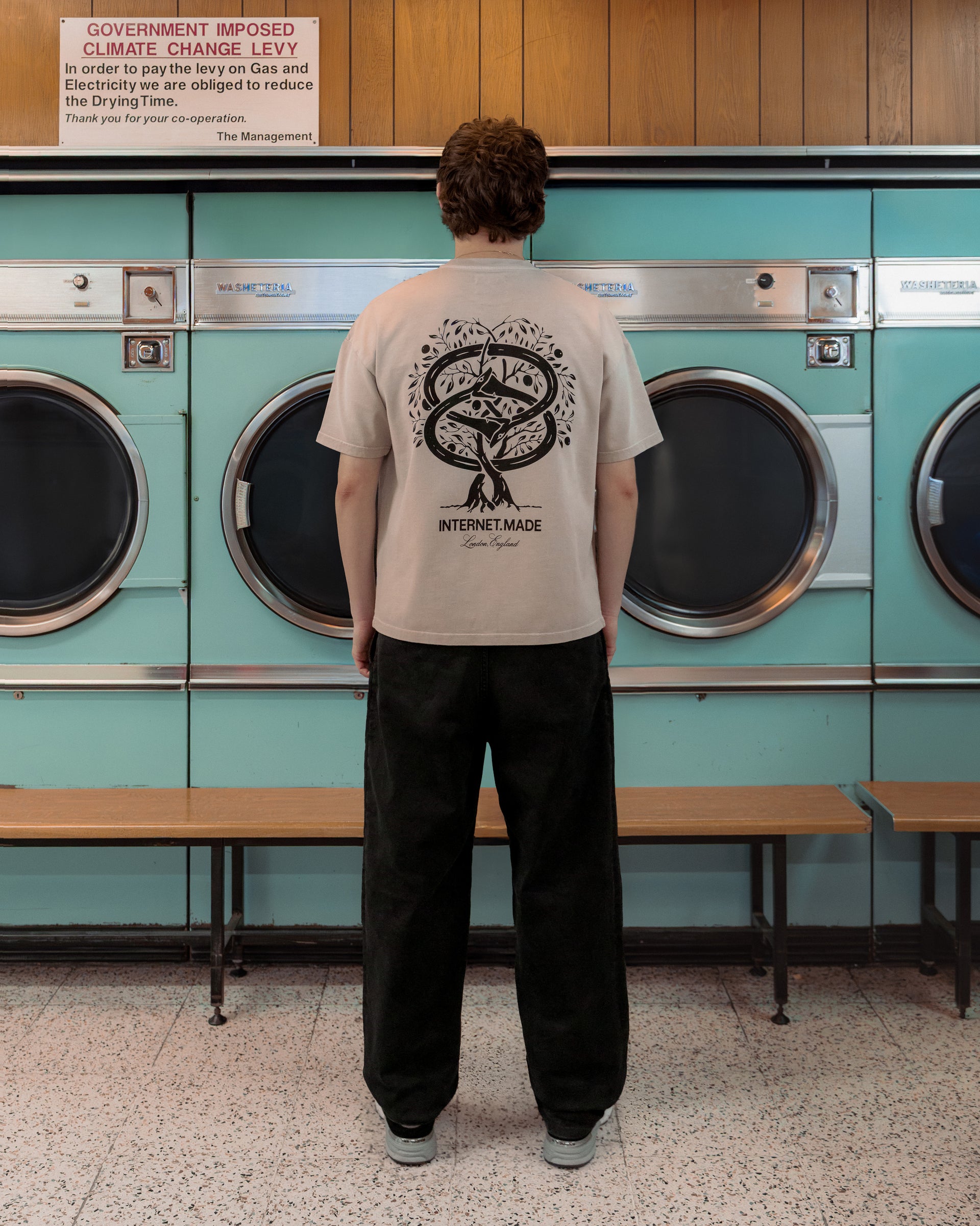 No Snakes Ouroboros T-Shirt / Sun Faded Linen