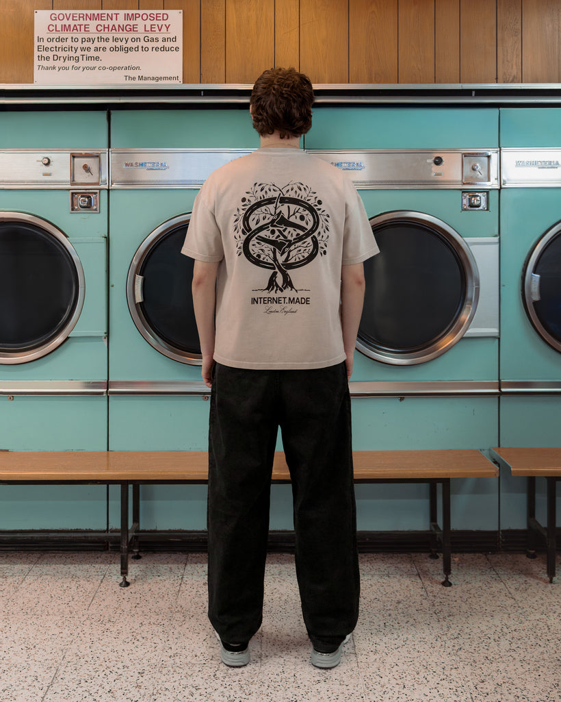 No Snakes Ouroboros T-Shirt / Sun Faded Linen