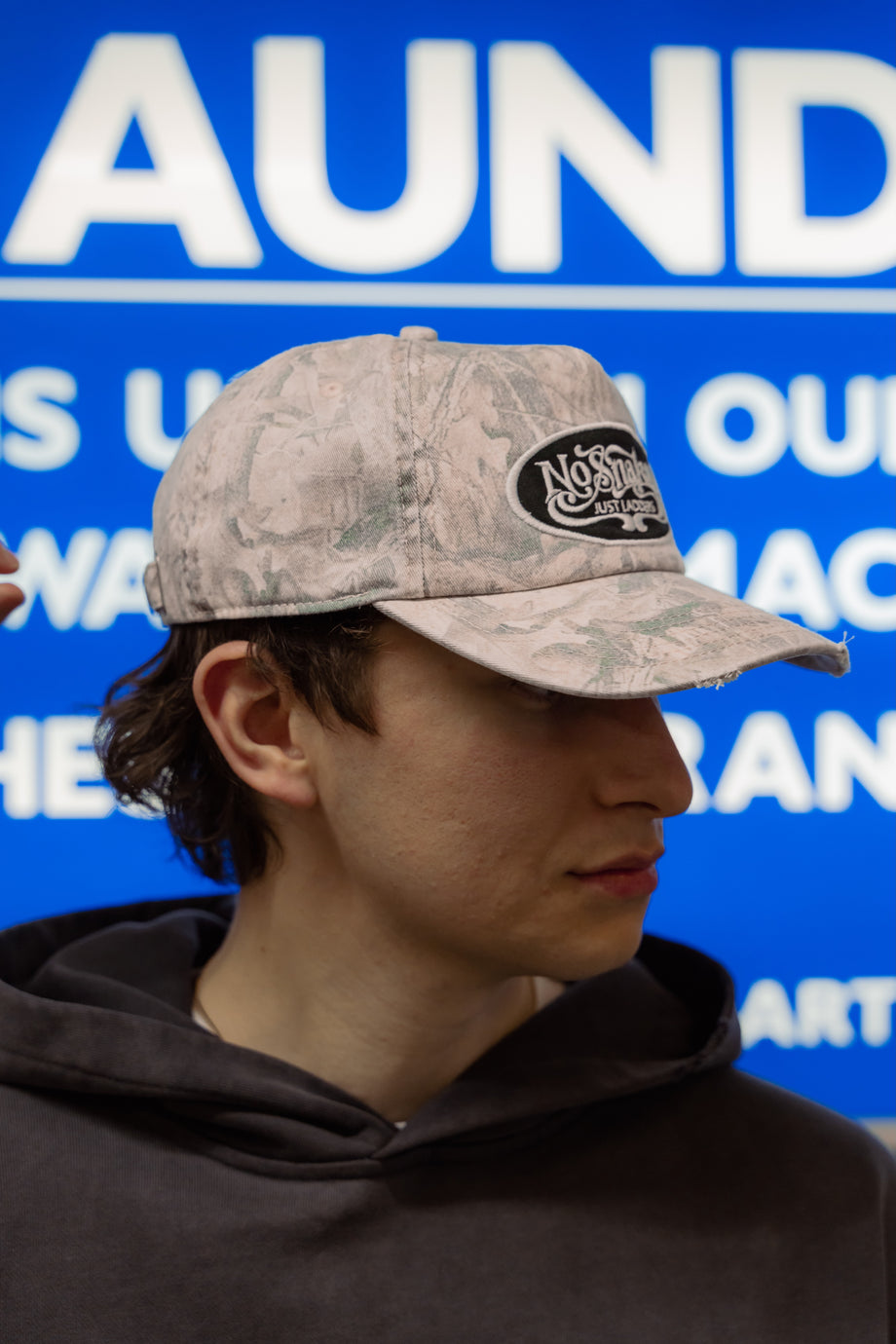 No Snakes Just Ladders Cap / Washed Camo