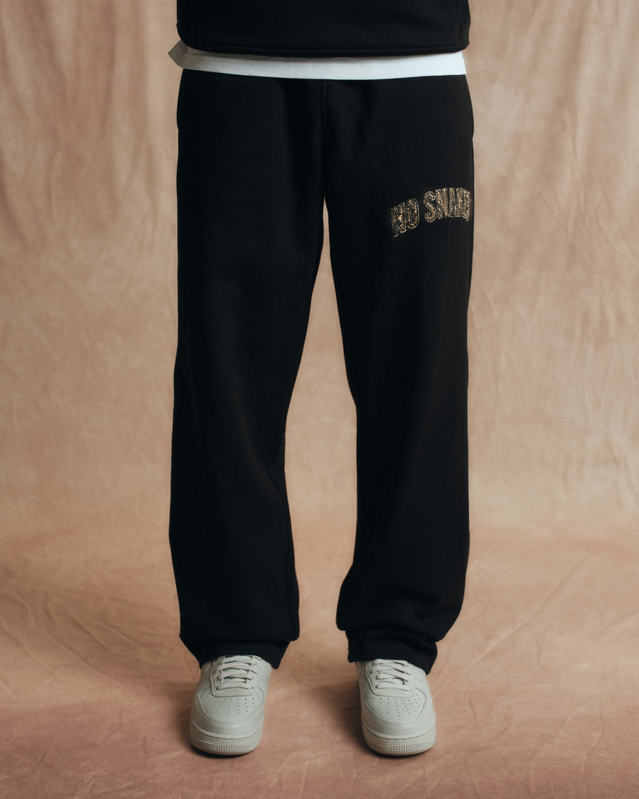 No Snakes Snakeskin Sweatpants / Black