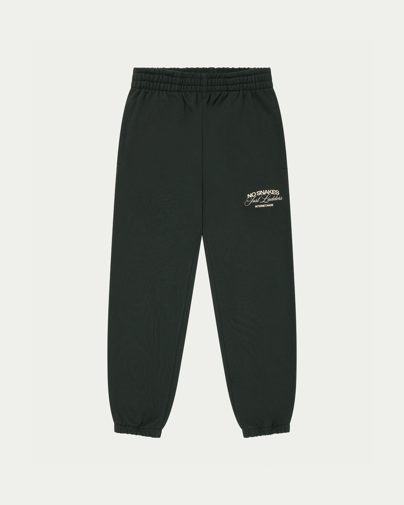 No Snakes Skeleton Sweatpants / Dark Green