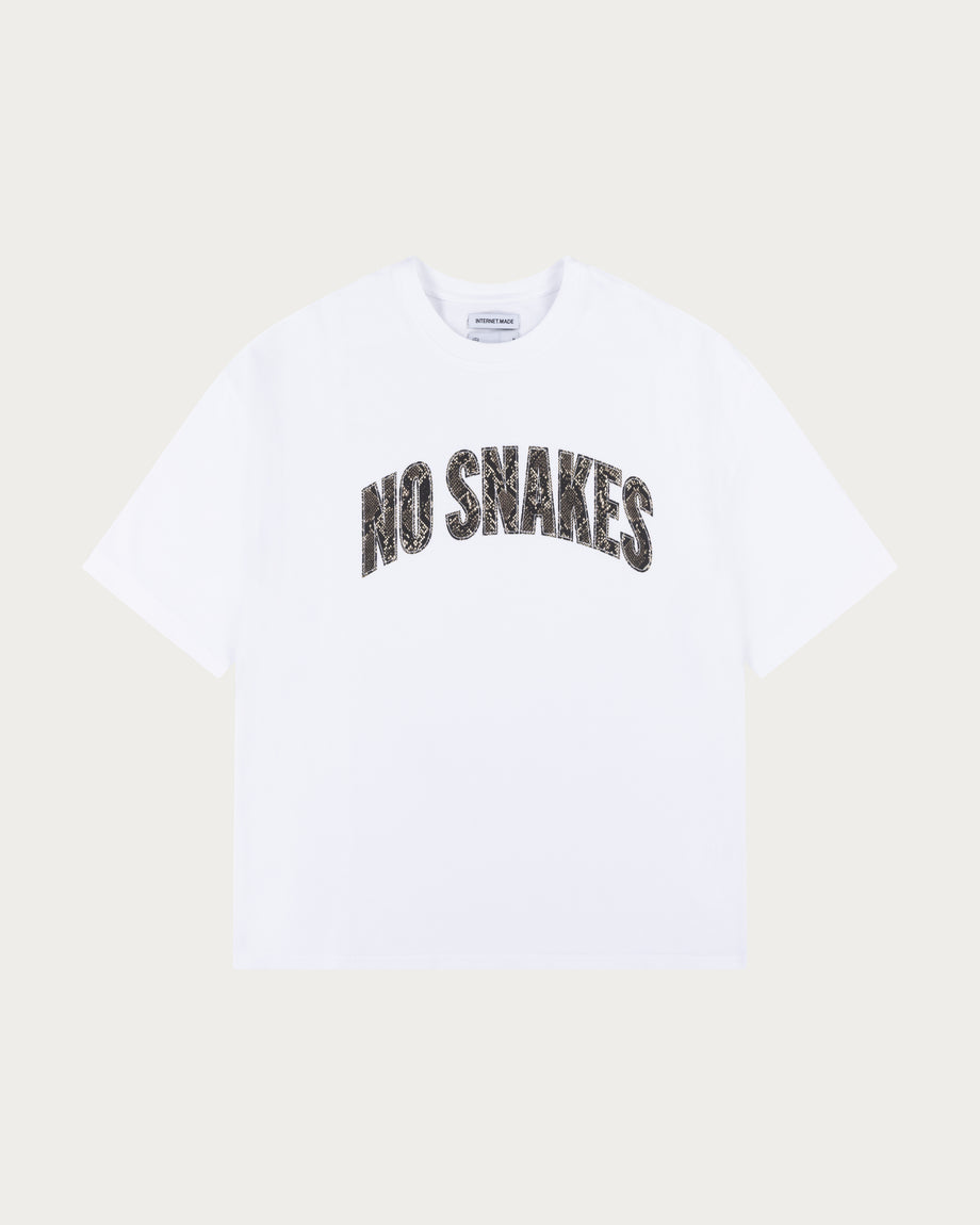 No Snakes Snakeskin T-Shirt / White