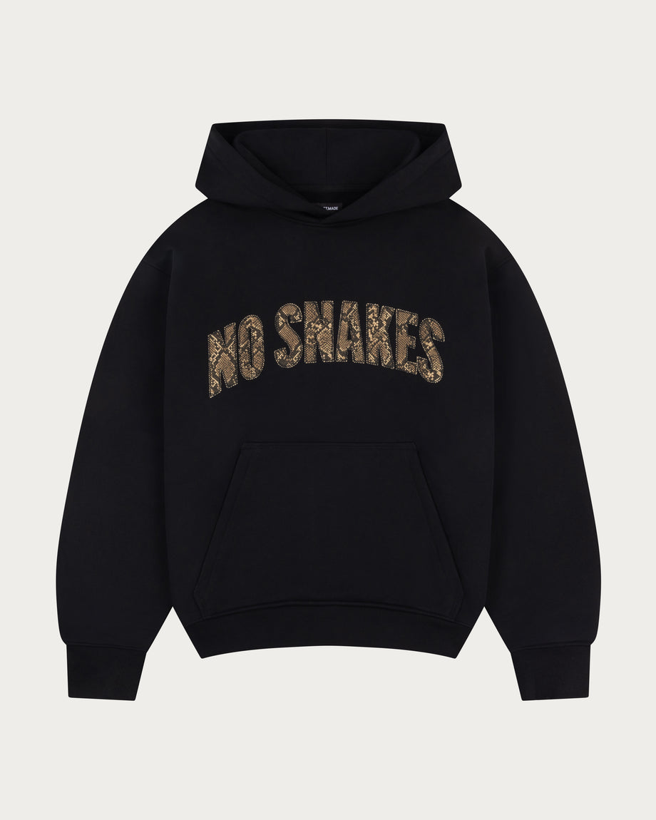 No Snakes Snakeskin Hoodie / Black