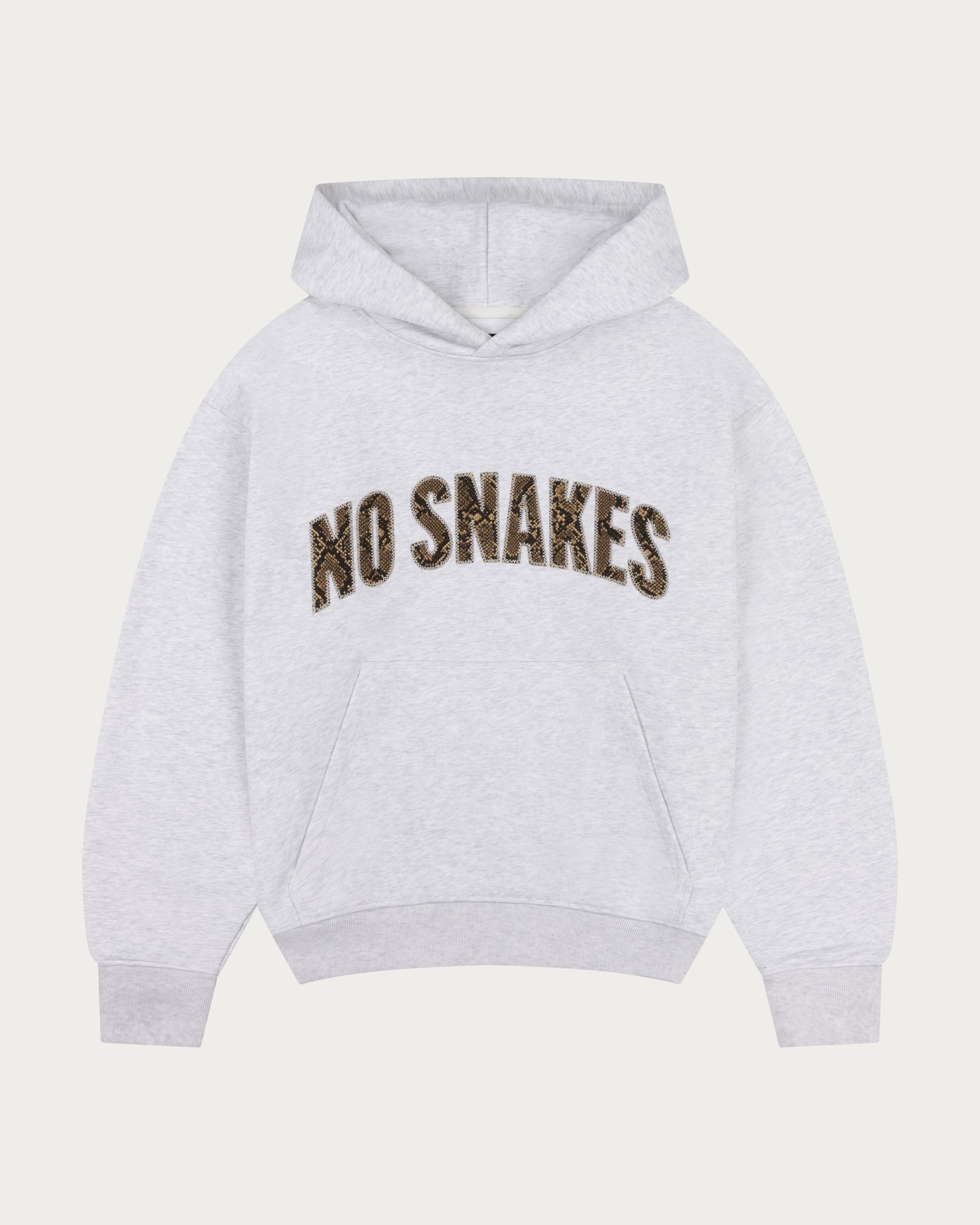 No Snakes Snakeskin Hoodie / Light Grey Marl
