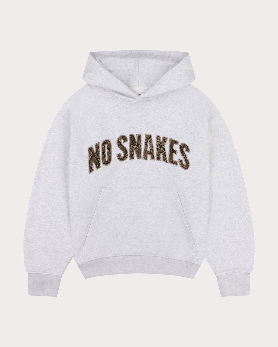 No Snakes Snakeskin Hoodie / Light Grey Marl
