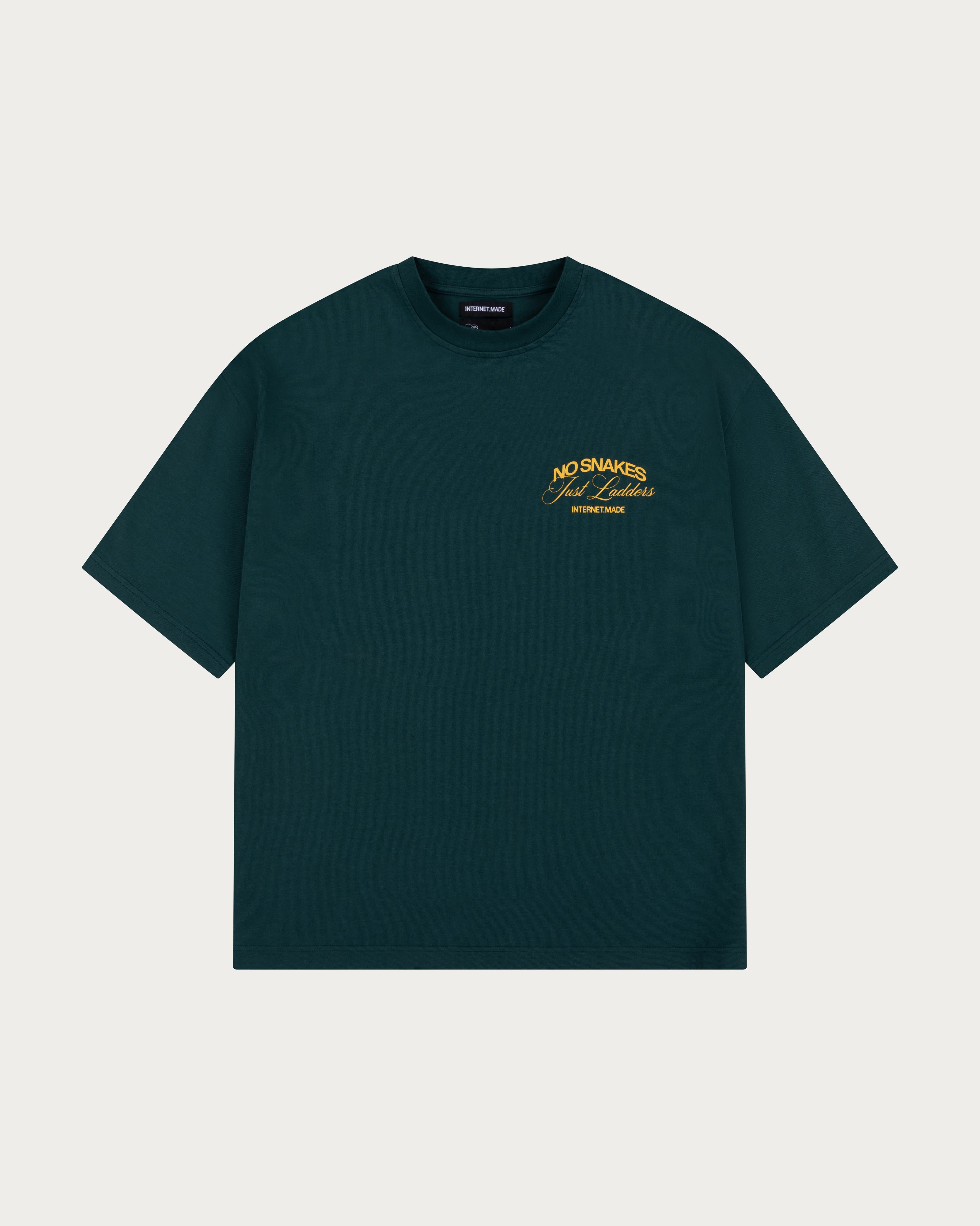 No Snakes Skeleton T-Shirt - Green / Ochre – Internet Made