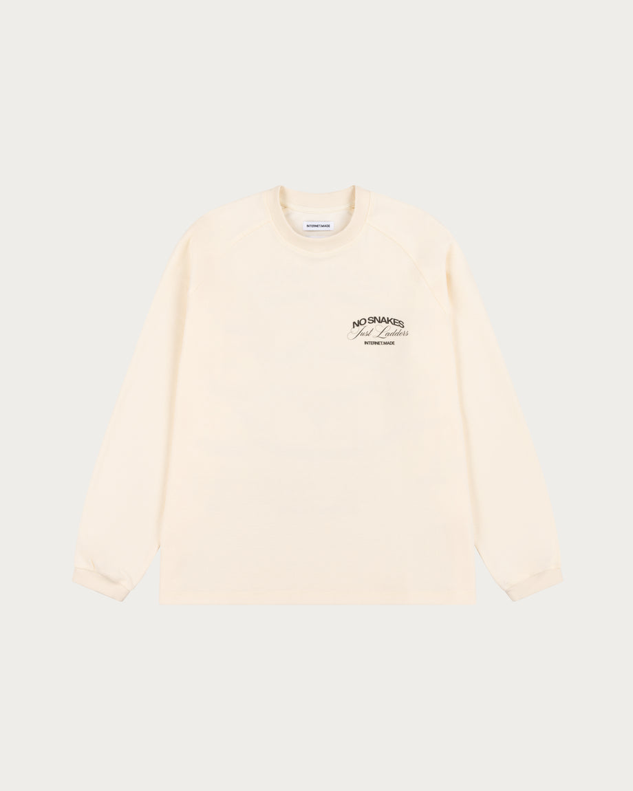 No Snakes Skeleton Waffle Long Sleeve / Vintage White