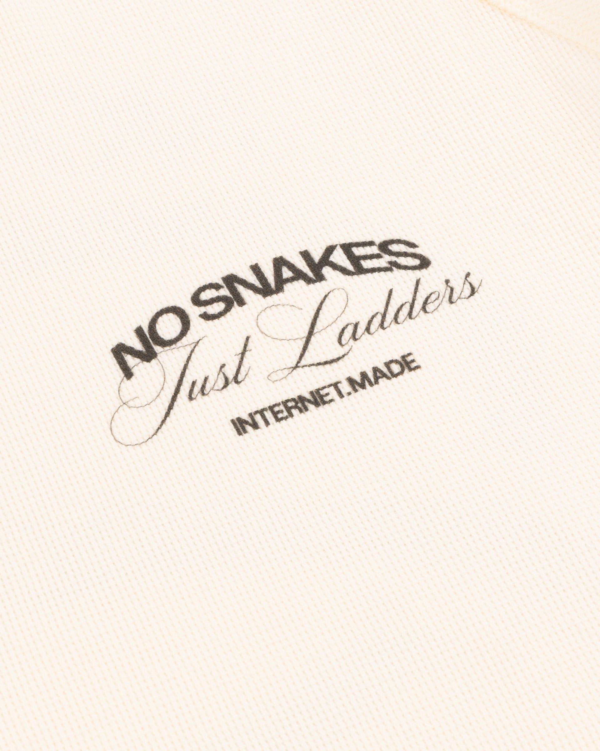 No Snakes Skeleton Waffle Long Sleeve / Vintage White