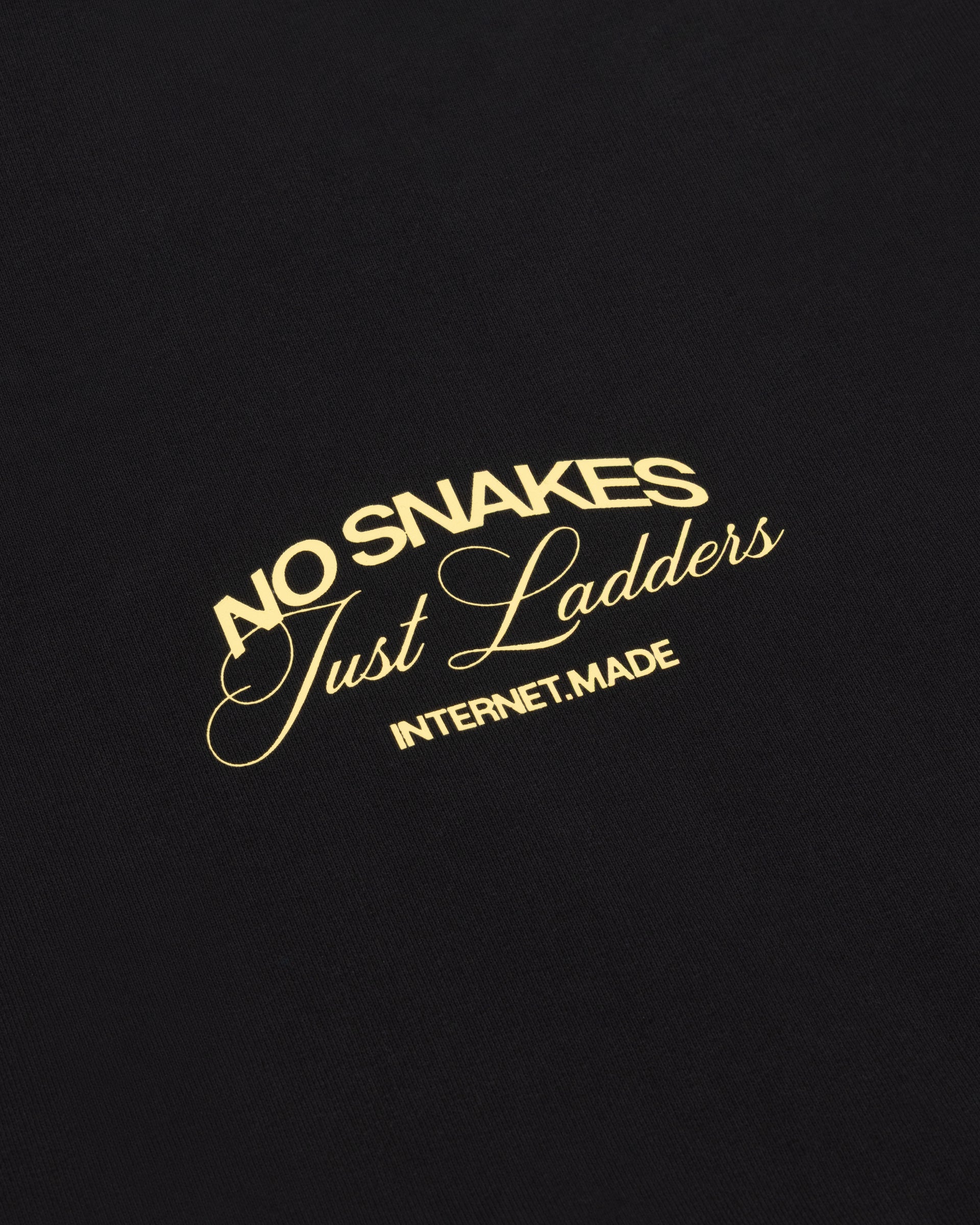 No Snakes Skeleton Hoodie / Black & Lemon
