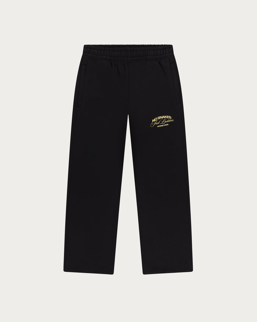 No Snakes Just Ladders Sweatpants / Black & Lemon