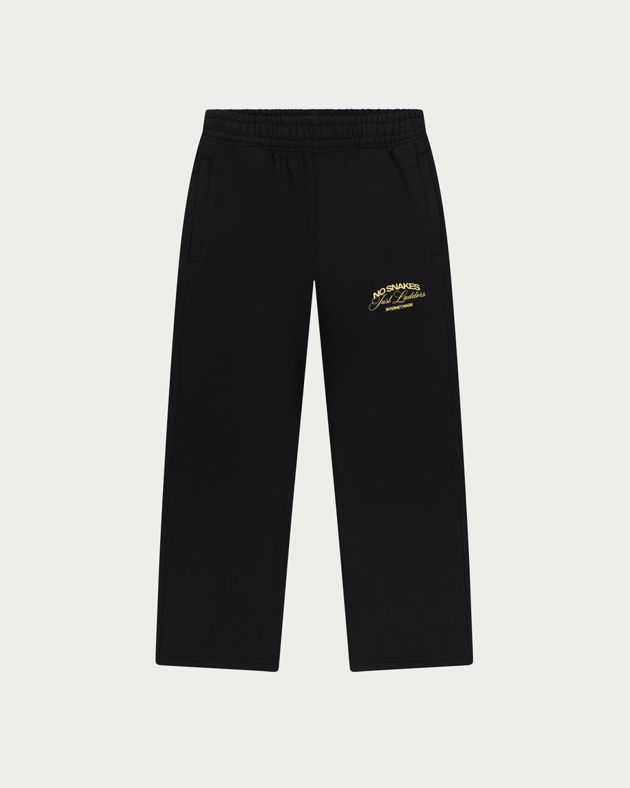 No Snakes Just Ladders Sweatpants / Black & Lemon