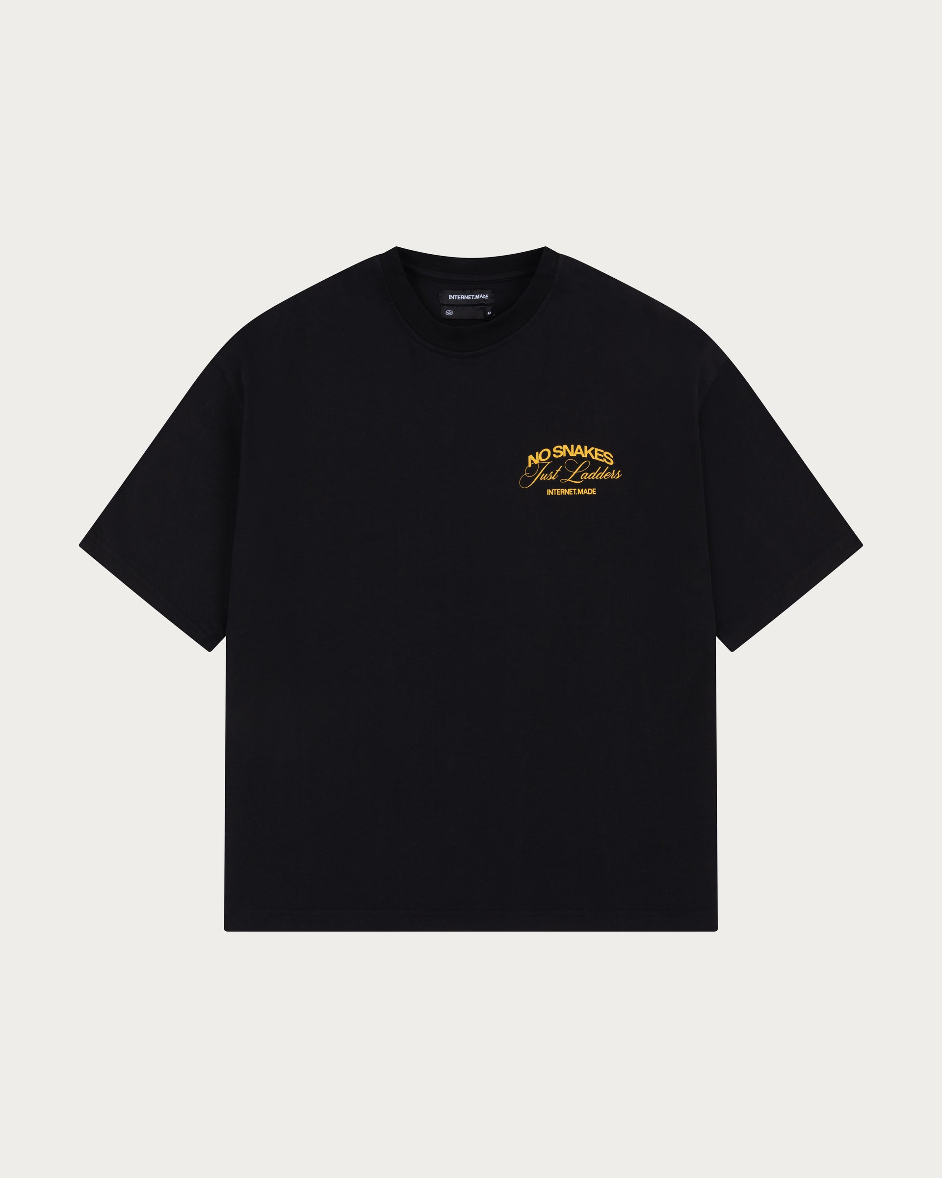 No Snakes Skeleton T-Shirt / Black & Ochre