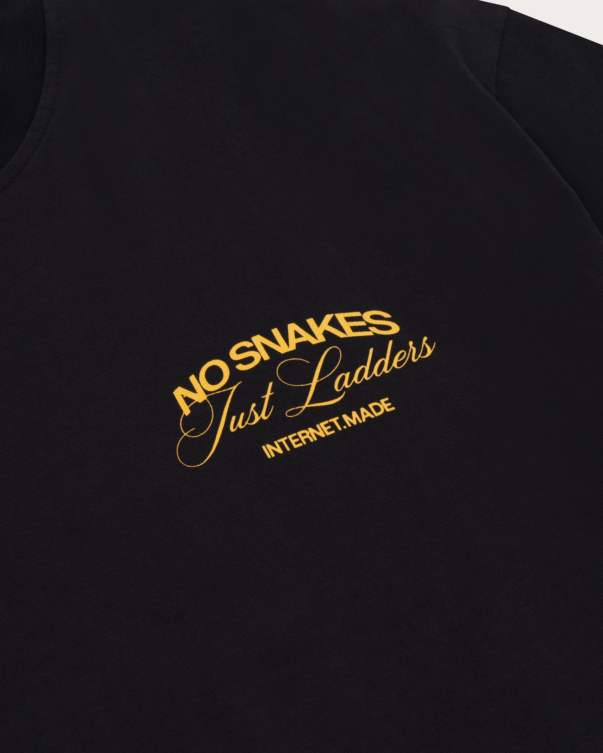 No Snakes Skeleton T-Shirt / Black & Ochre