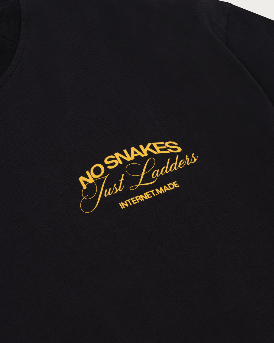 No Snakes Skeleton T-Shirt / Black & Ochre