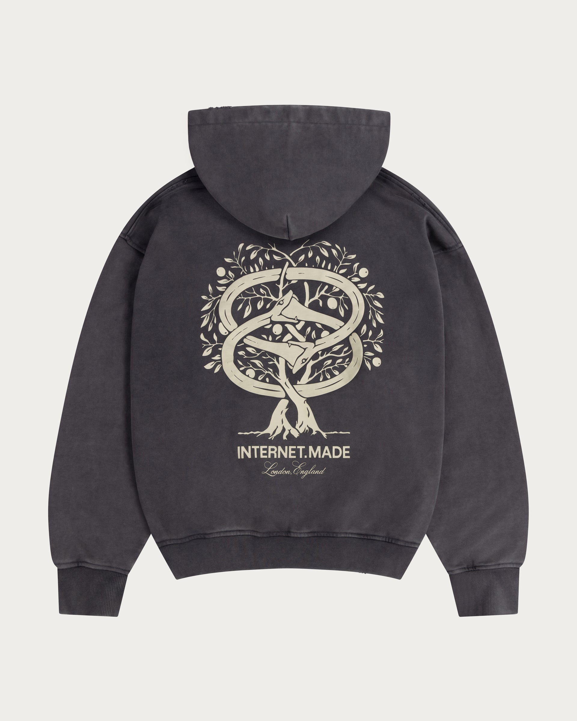 No Snakes Ouroboros Hoodie / Washed Slate
