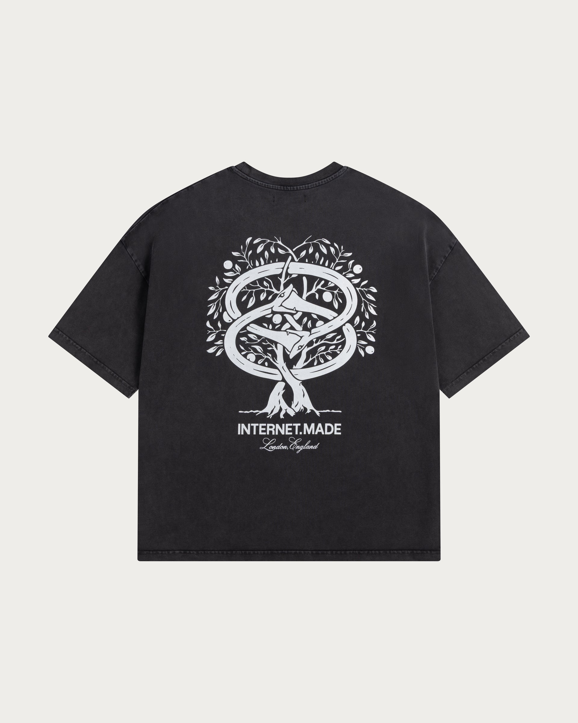 No Snakes Ouroboros T-Shirt / Washed Black