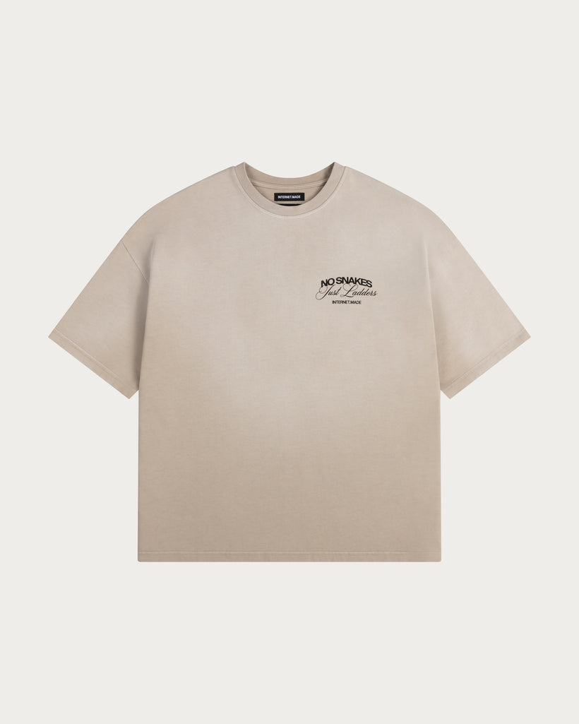No Snakes Ouroboros T-Shirt / Sun Faded Linen