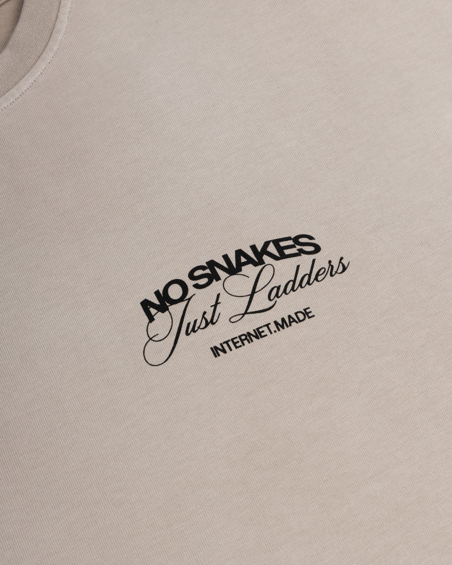 No Snakes Ouroboros T-Shirt / Sun Faded Linen