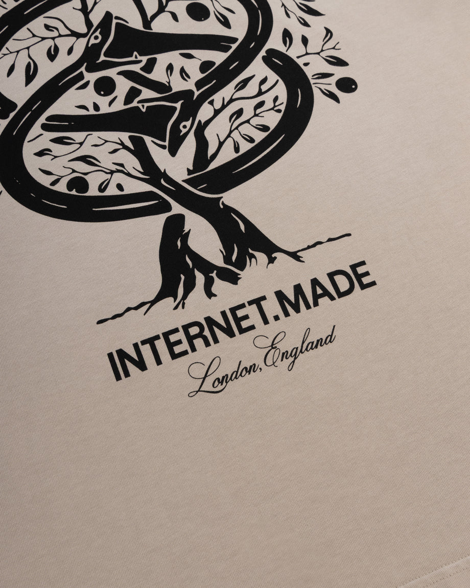 No Snakes Ouroboros T-Shirt / Sun Faded Linen