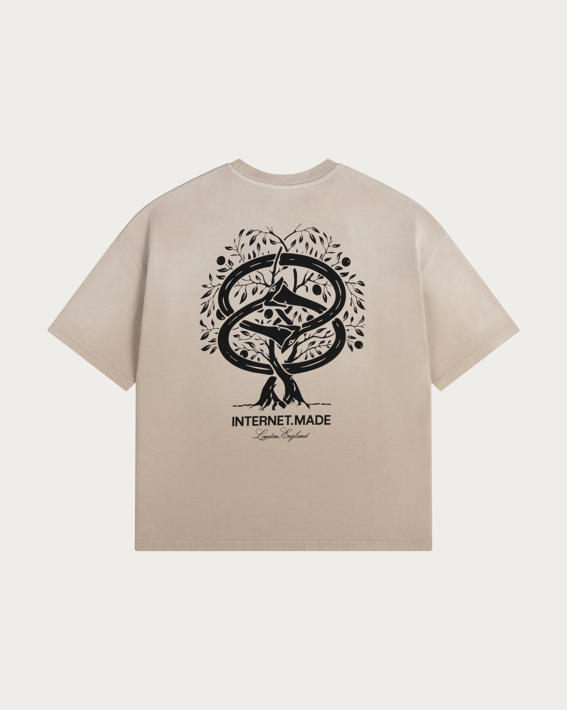 No Snakes Ouroboros T-Shirt / Sun Faded Linen