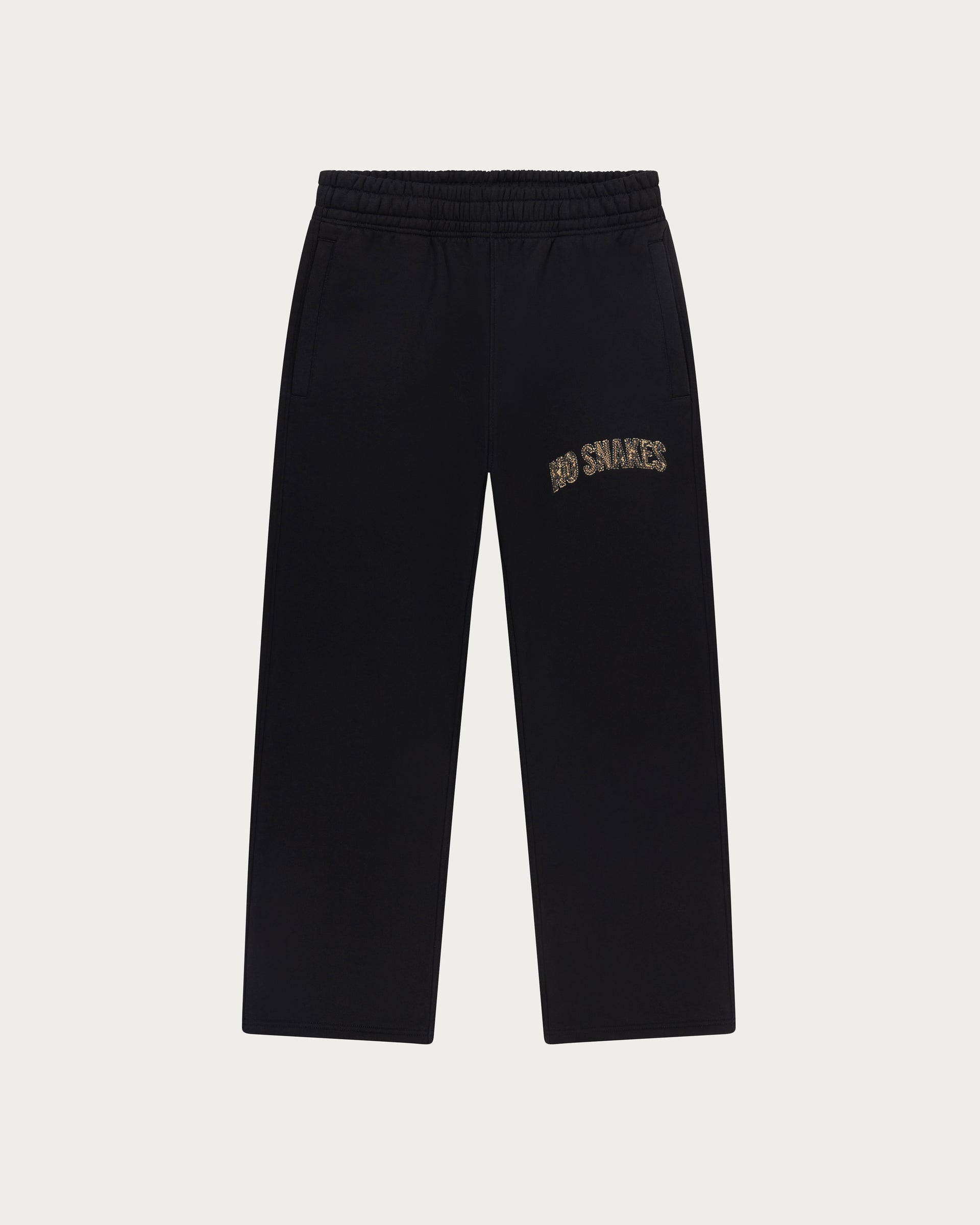No Snakes Snakeskin Sweatpants / Black