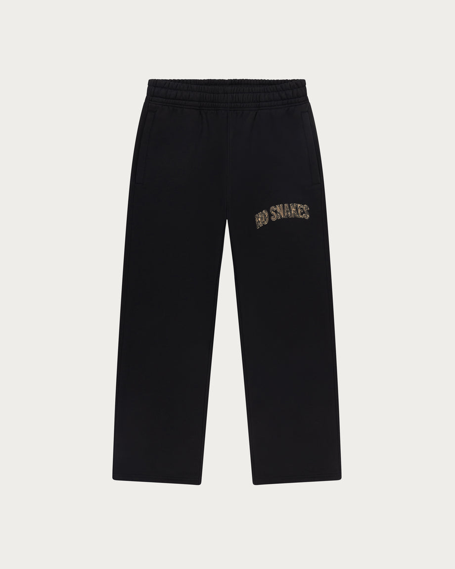 No Snakes Snakeskin Sweatpants / Black