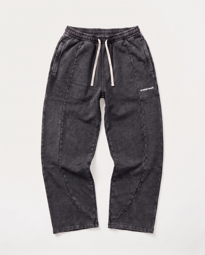 Panel Sweatpants / Washed Black
