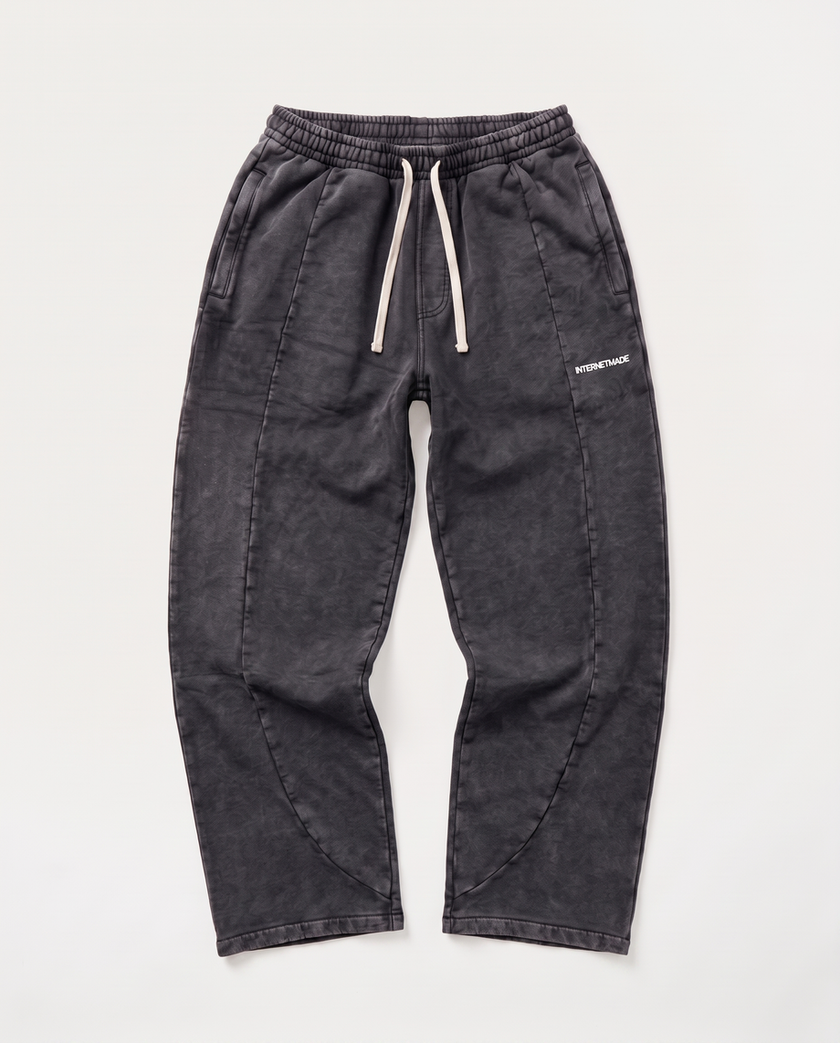Panel Sweatpants / Washed Black