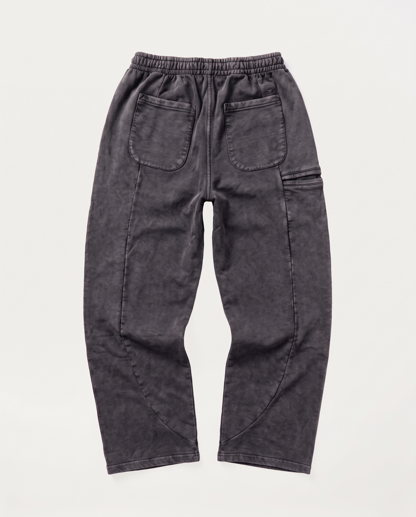 Panel Sweatpants / Washed Black