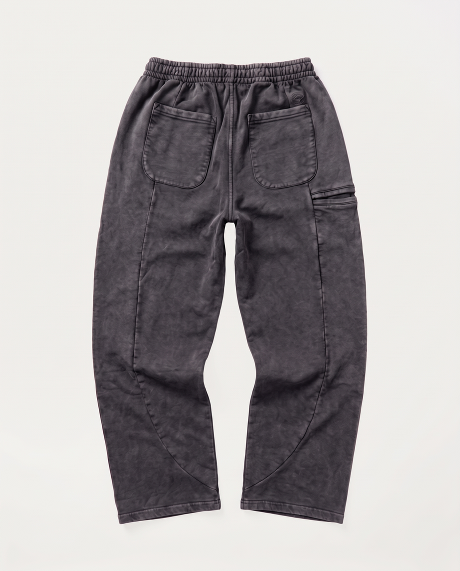 Panel Sweatpants / Washed Black